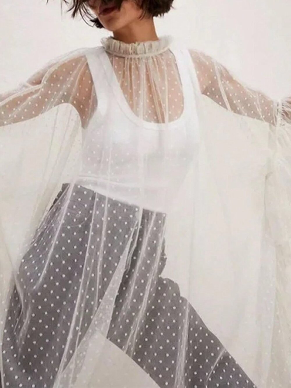 White Casual Women's Ruched Plain Regular Fit Long Gown Robe Dress